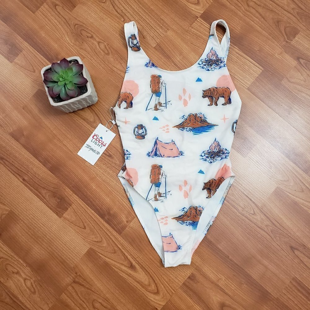 Coors Light Team LTD. One Piece Swimsuit Bathing Suit Size XS New With Tags